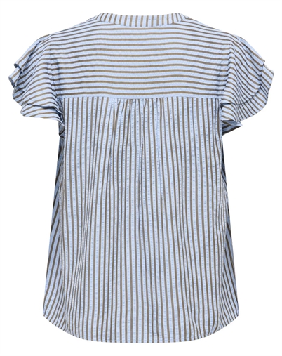 Only - ONLBari Frill V-Neck Top - Soft Chambray